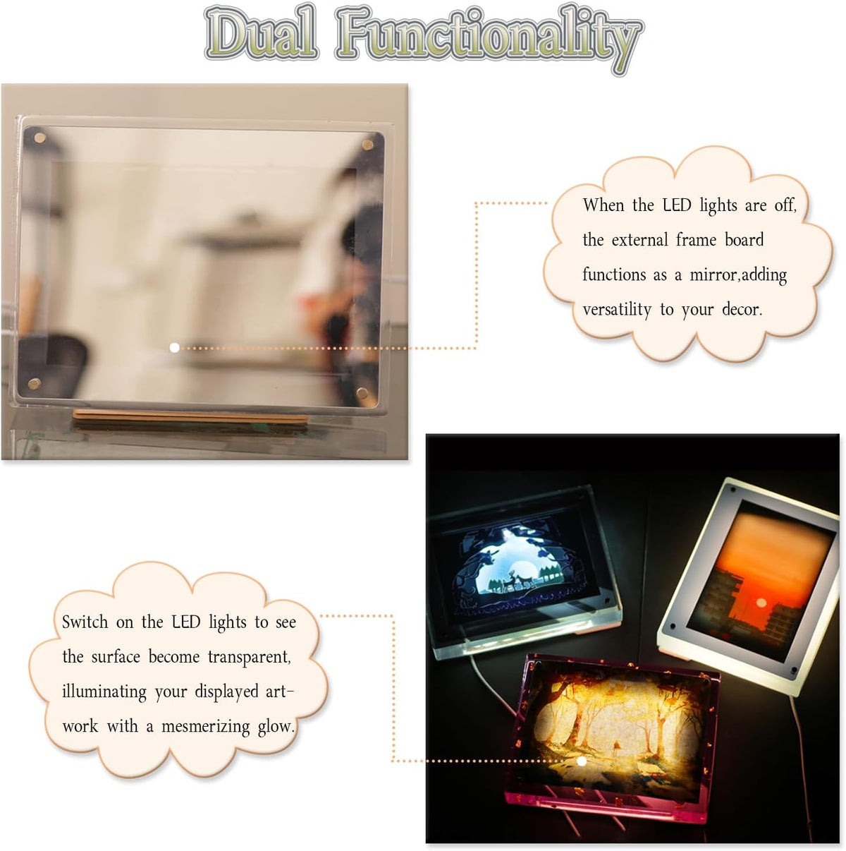 19 pcs Luminous Photo Frame Silicone Mold Set P792518