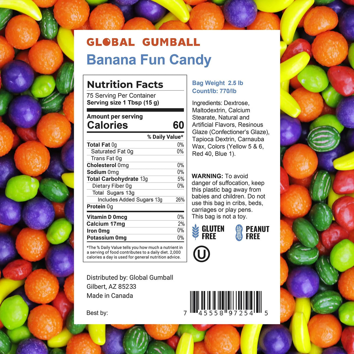 2 Lb Fruit Shape Hard Candy U164833