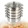 3 Tier Stainless Steel Steamer Pot with Lid E5199