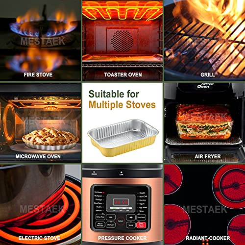 5 Pack Heavy Duty Aluminum Foil Pans with Lids K87353