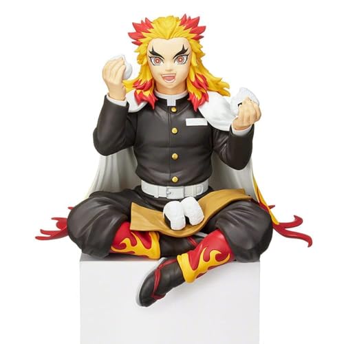 Anime Devil Slayer Eating Rice Balls Sitting Pose Action Figure Toy Q620
