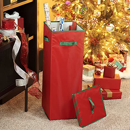 Medium Red Christmas Tree Ornament Storage Box P761