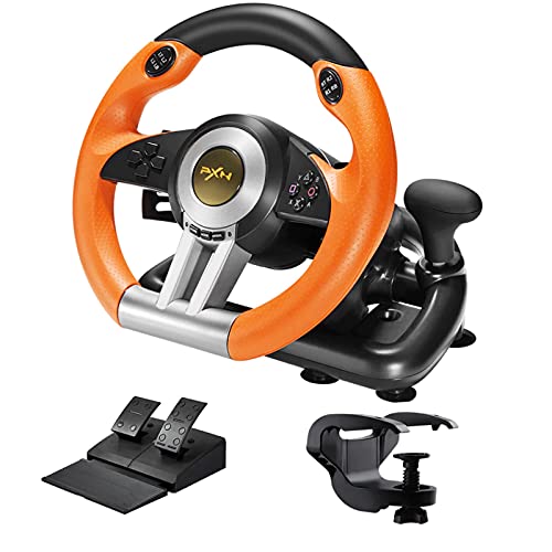 Racing Wheel Gaming Steering Wheel 180 Degree Driving Wheel with Pedal Z63351