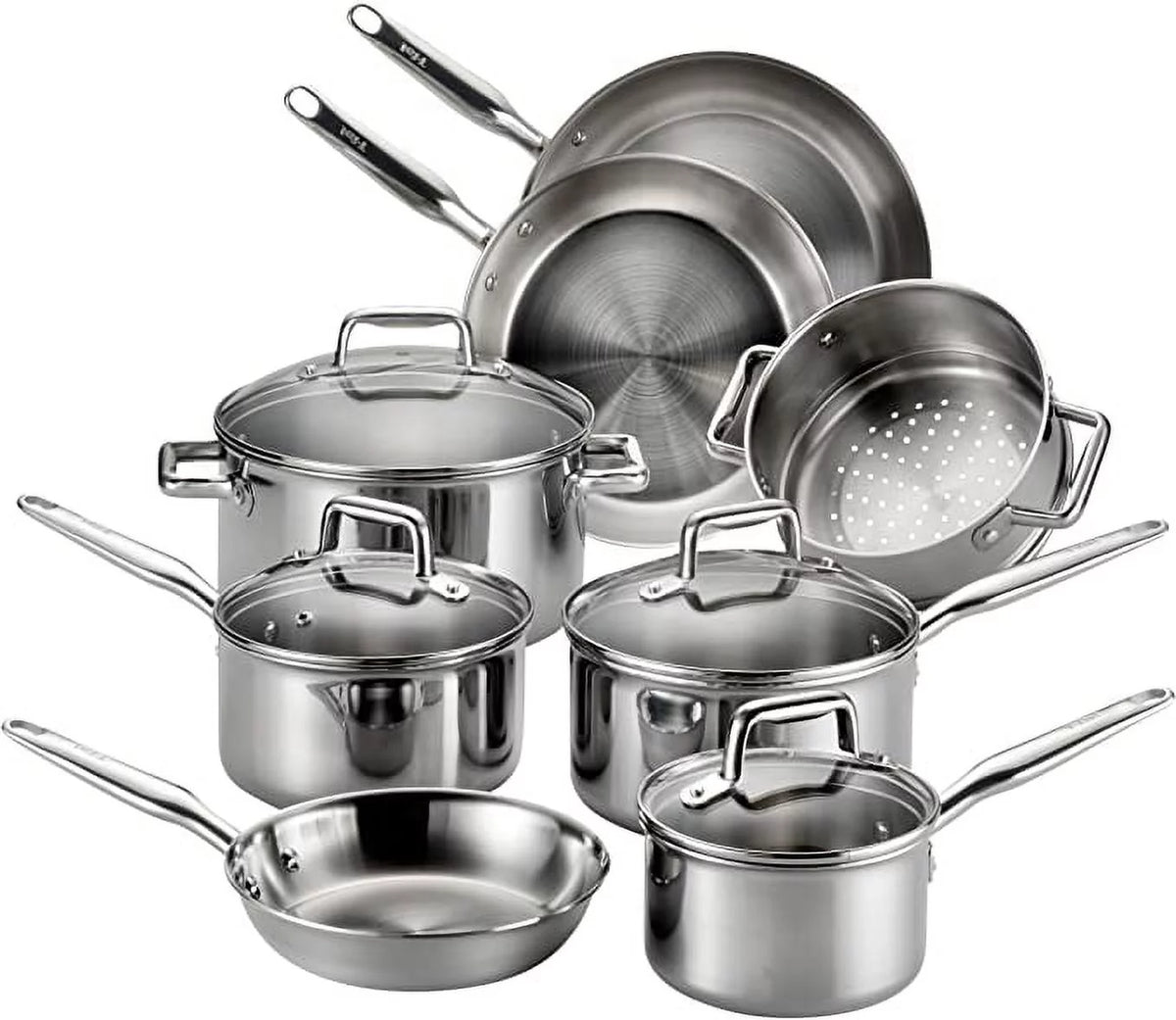12-Piece Tri-Ply Stainless Steel Cookware Set M193749
