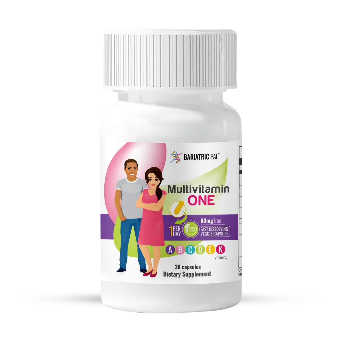 Duodenal Switch Vitamin Pack Capsules 1-Month Supply Multivitamin Capsule with 60mg Iron Calcium Citrate Soft Chews Wild Grape E870