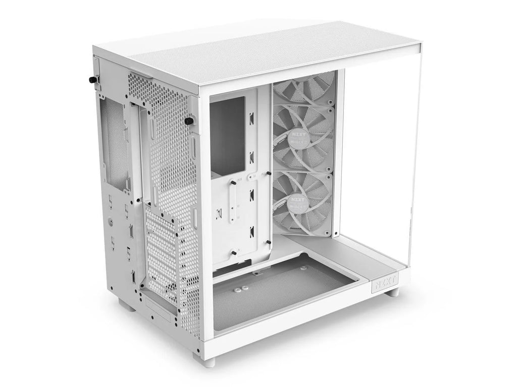 White Compact Dual-Chamber Mid-Tower Airflow Case Y963195