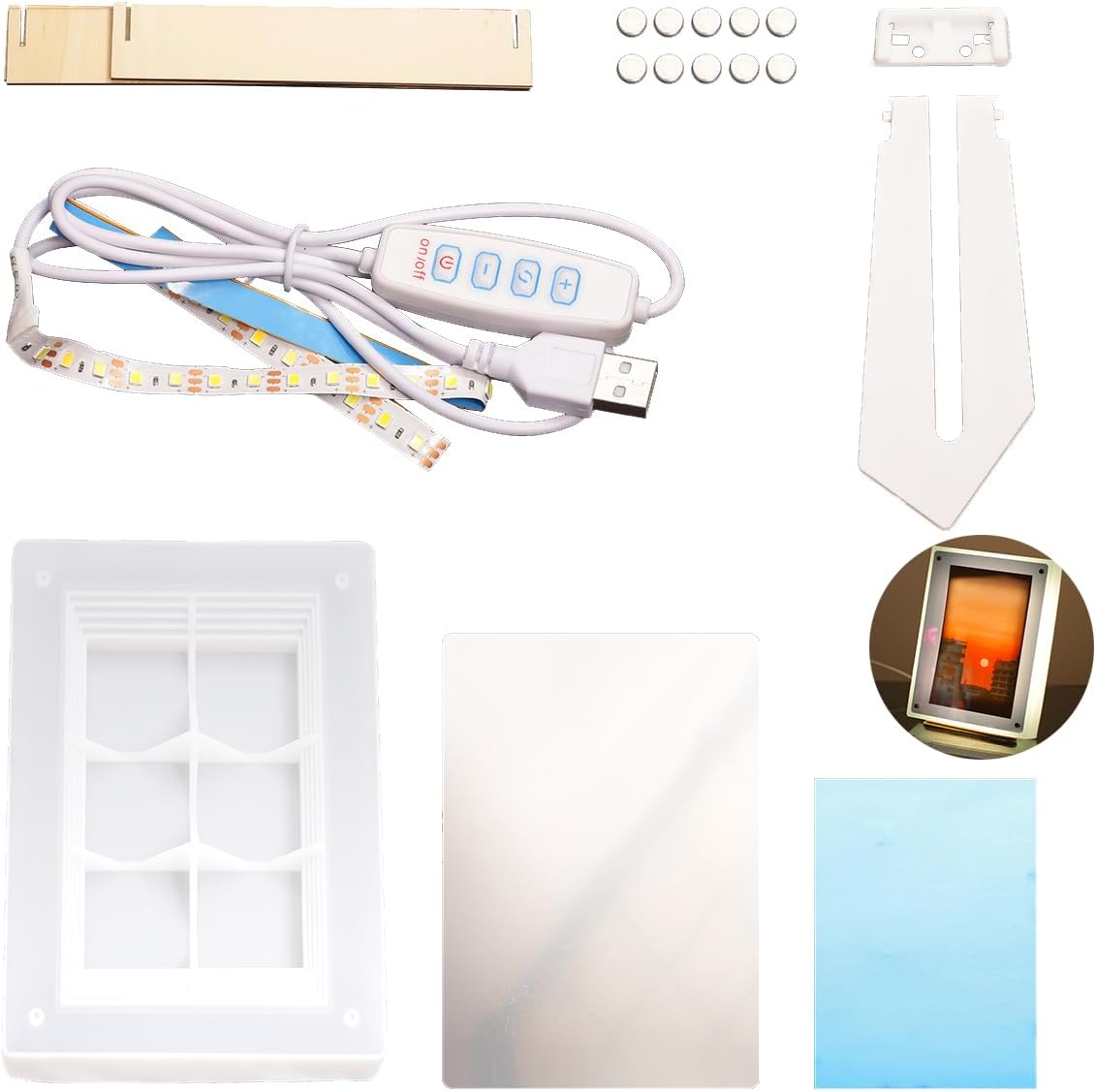 19 pcs Luminous Photo Frame Silicone Mold Set P792518