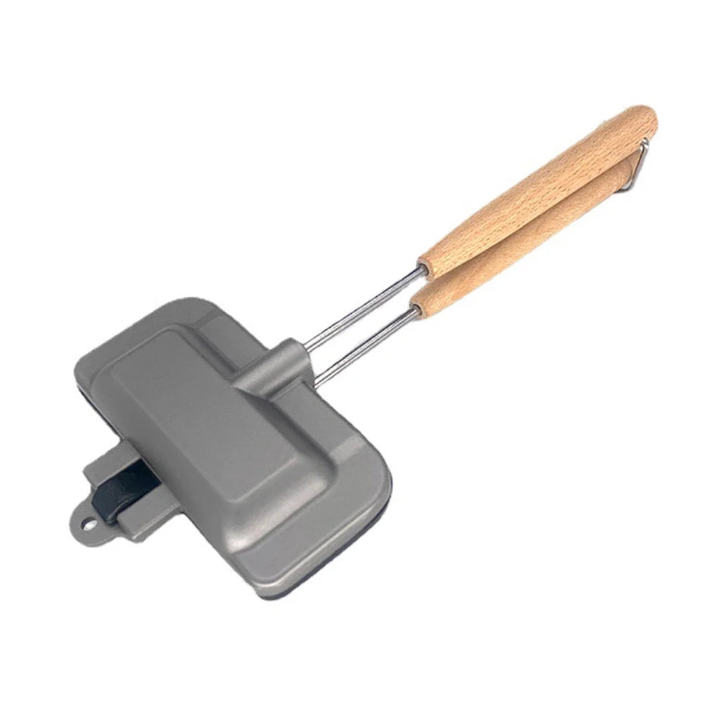 Double-Sided Non-Stick Aluminum Sandwich Maker with Removable Handle C4389