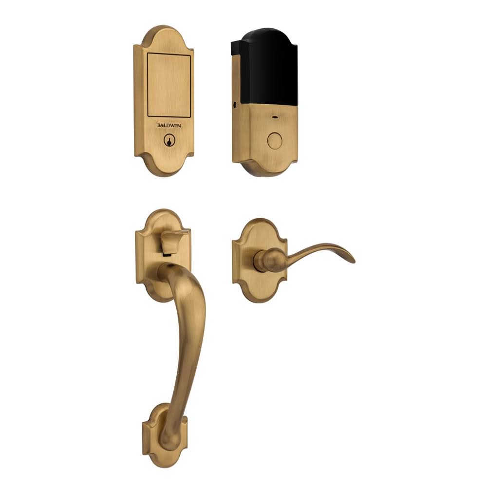 Satin Brass and Brown Dummy Handleset T166