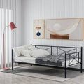 Black Twin Metal Daybed Frame with Steel Slats E607750