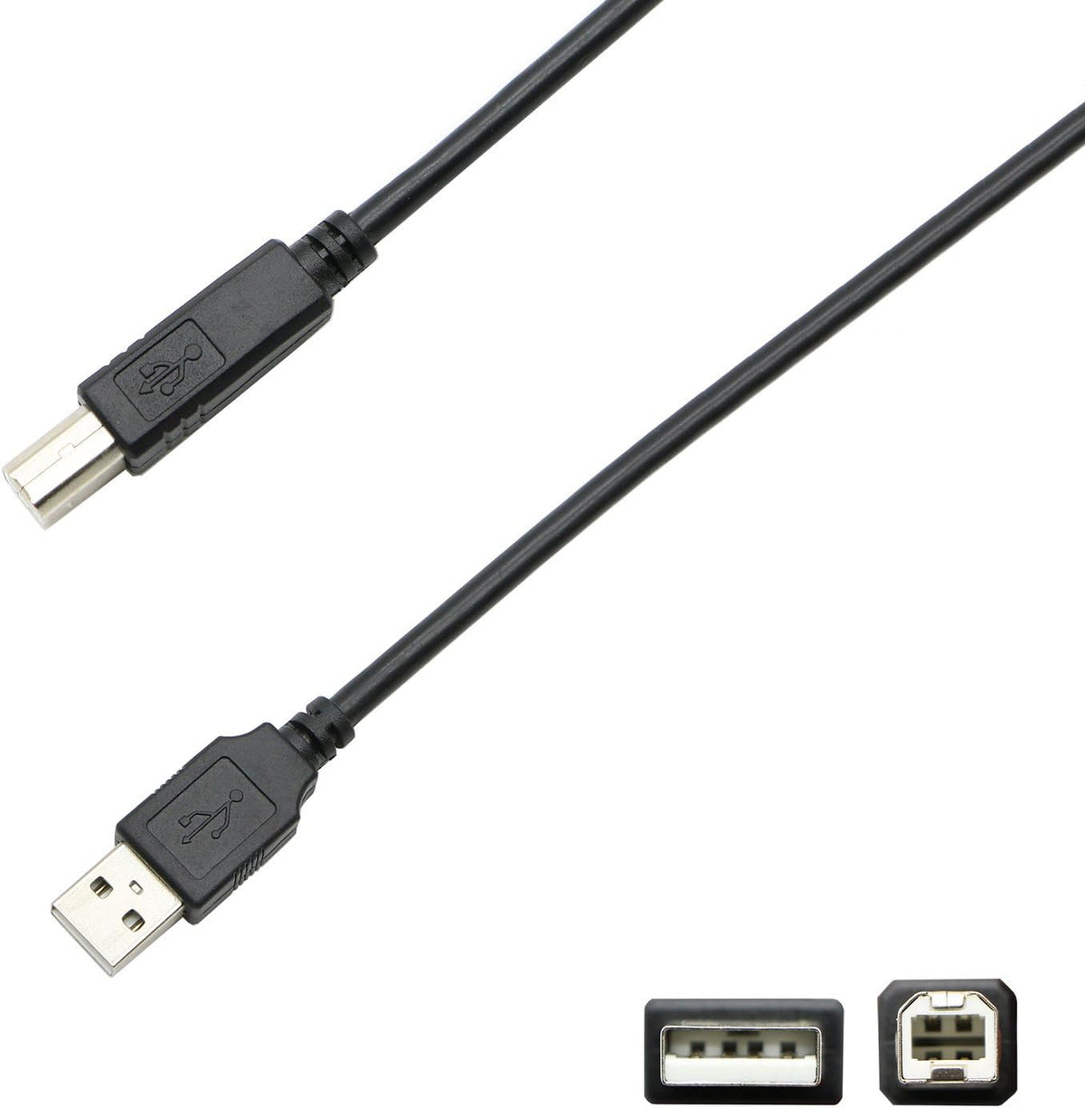 USB 2.0 Cable A Male to B Male (100 Feet) Pack of 2 N314353