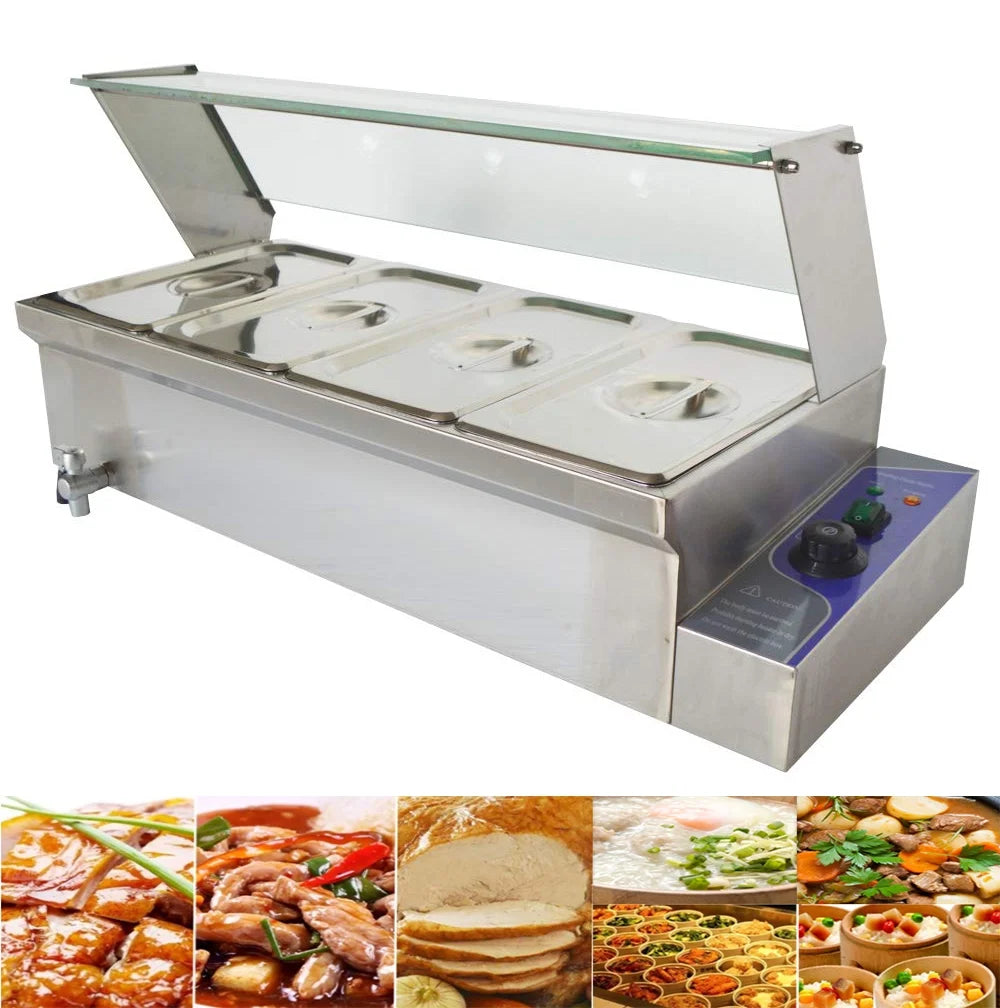 4-Pot Buffet Food Warmer Stainless Steel U5242