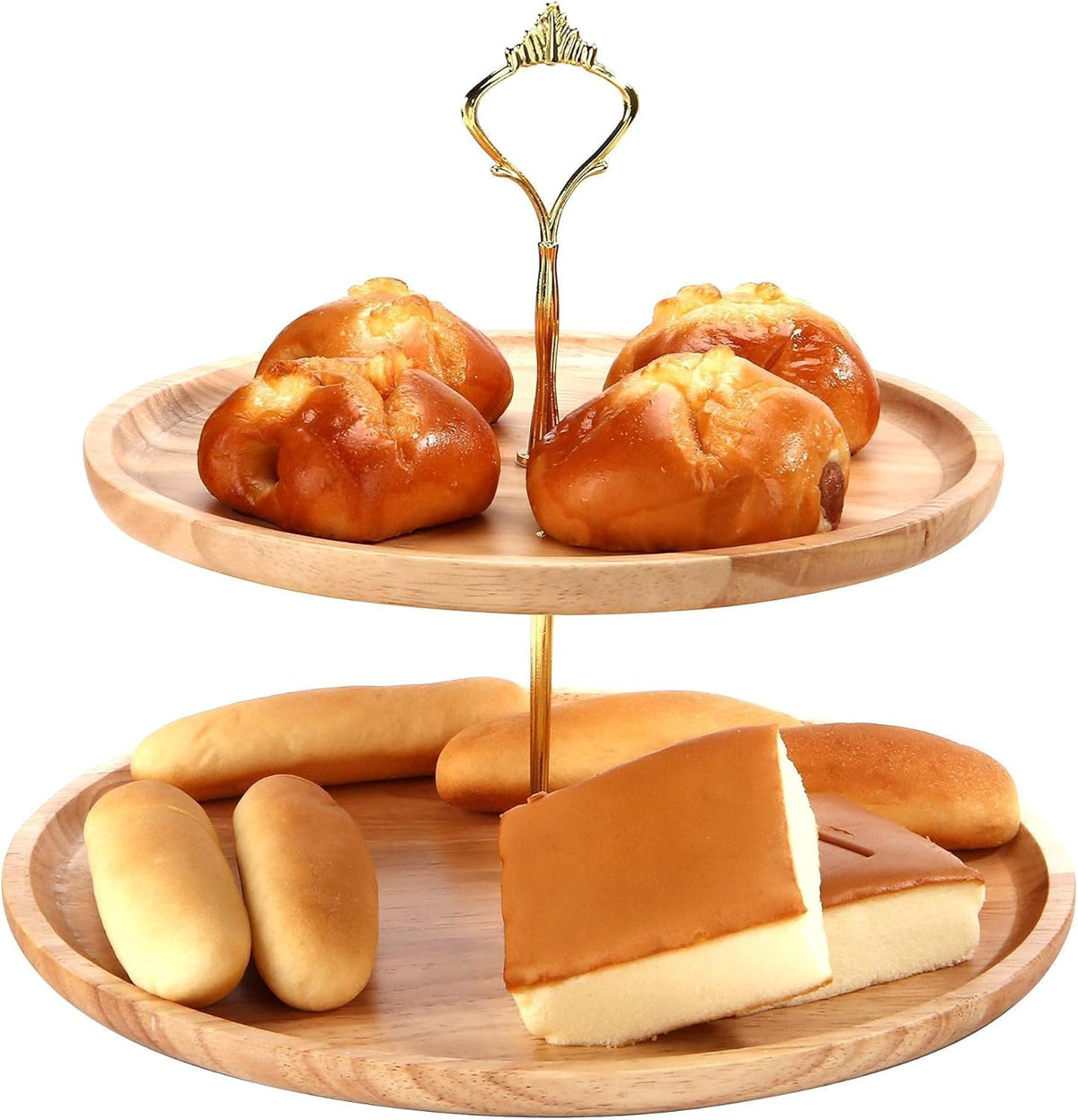 2 Tiered Wooden Cupcake Stand J5126
