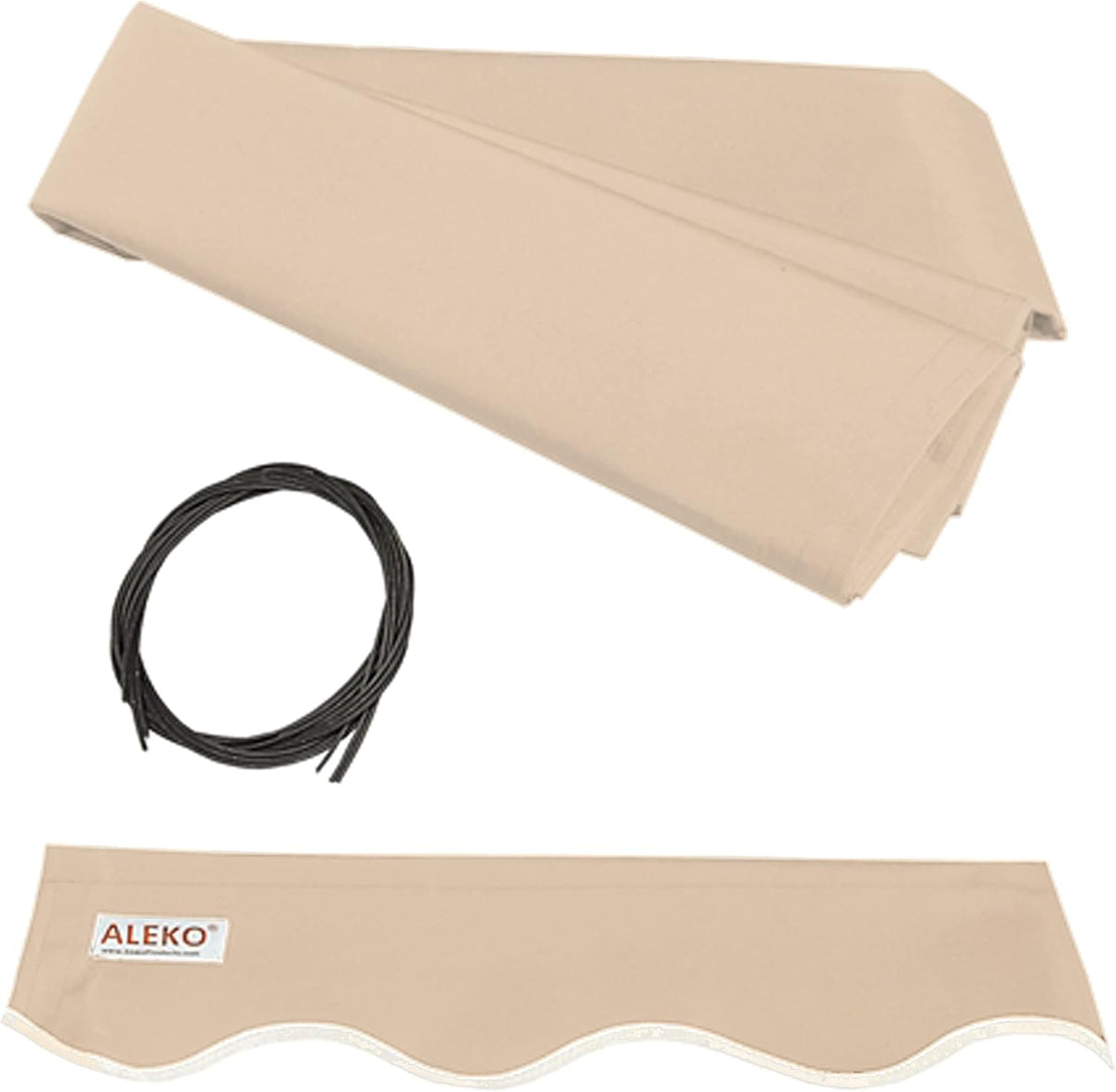 Green/White Stripes 100% Polyester Patio Awning Replacement P55281