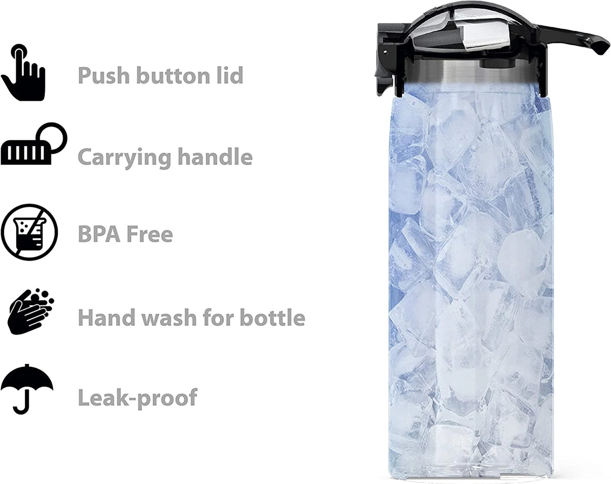 27oz Minecraft Stainless Steel Water Bottle with Flip-up Straw Spout and Locking Spout Cover G724023