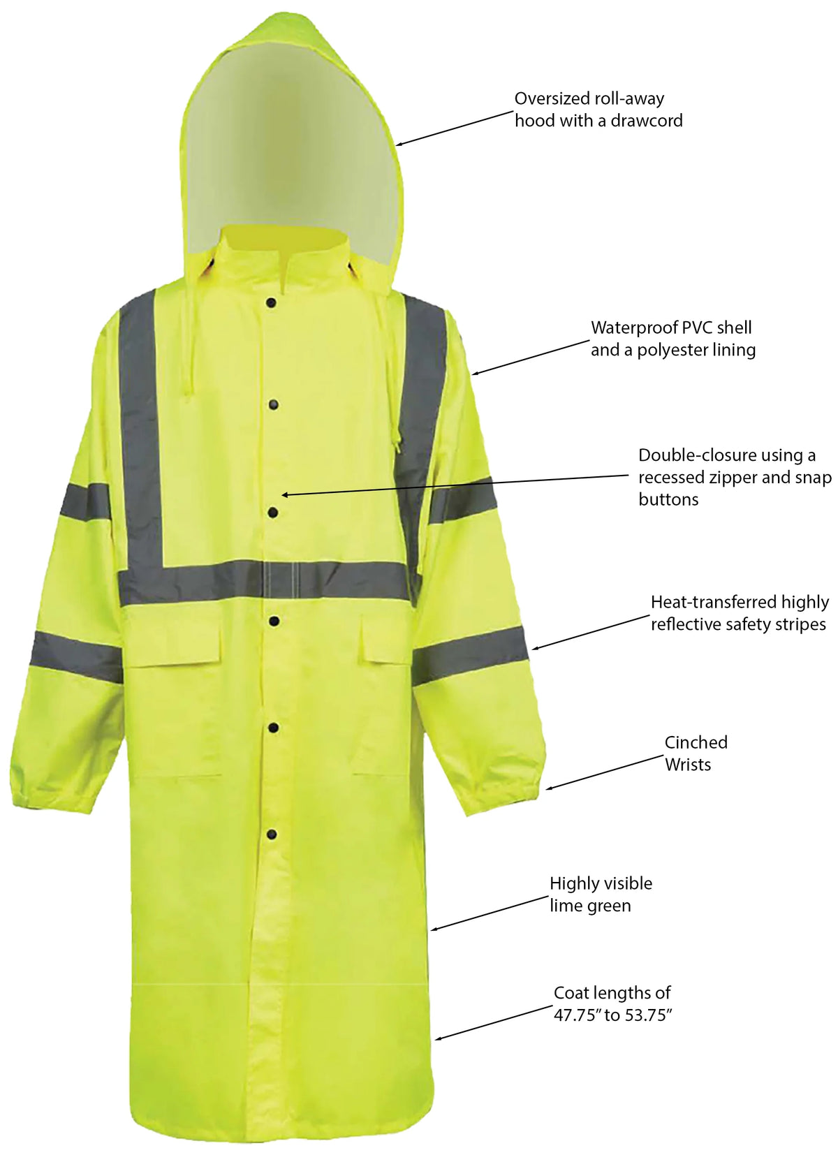 Lime Waterproof Rain Coat Q875681