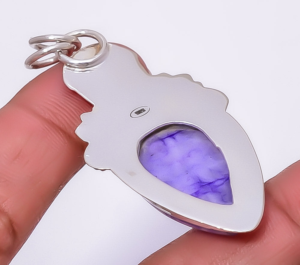 Tiffany Stone 925 Silver Plated Prince Pendant 2.15" Y993806