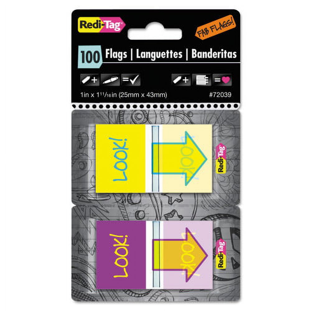 Pop-Up Page Flags with Dispenser, 100/Pack K367