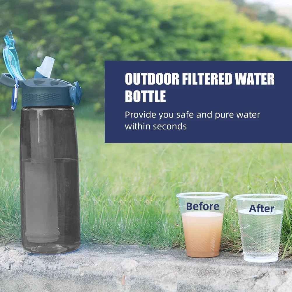 Black Tritan Water Filter Bottle M7432