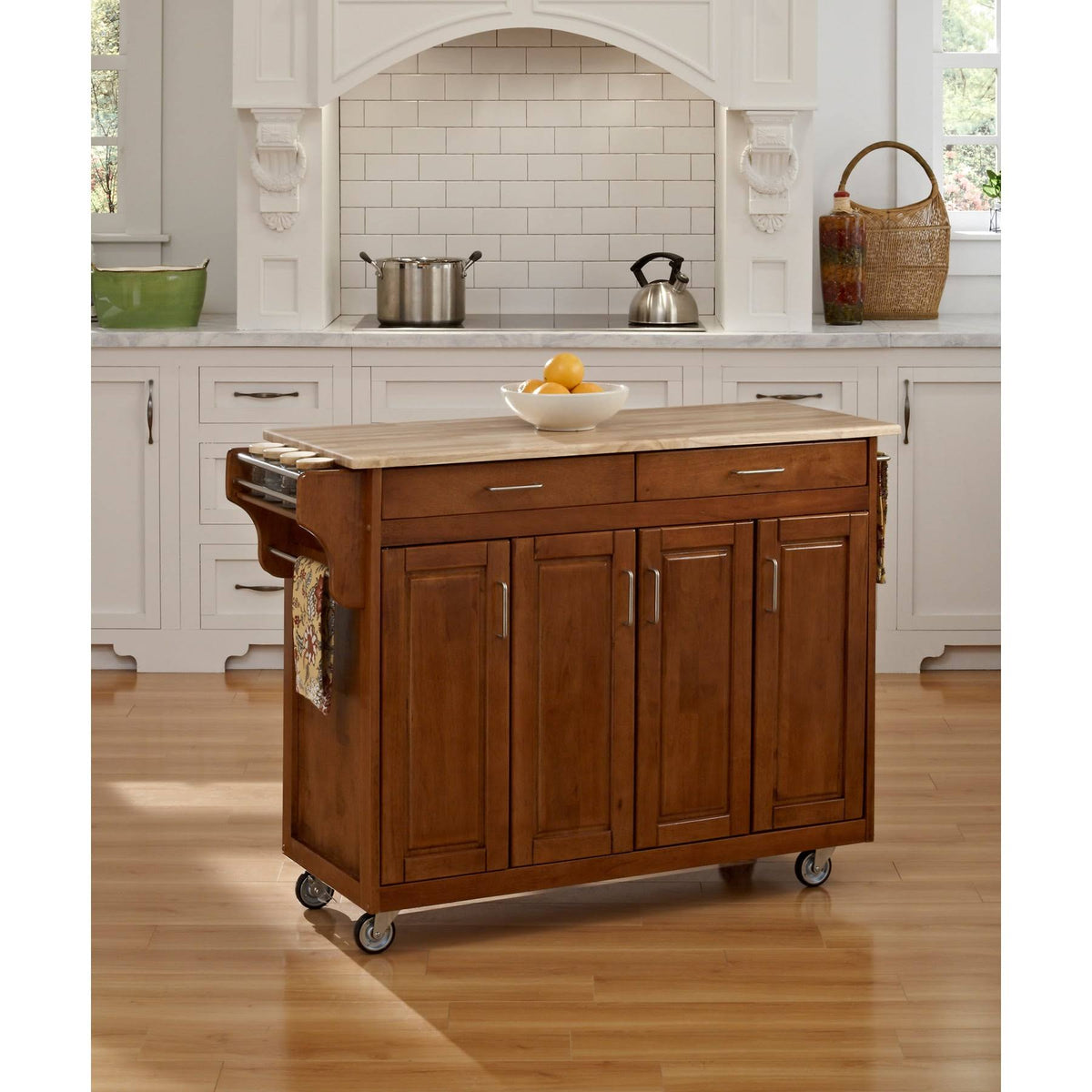 Wooden Top Kitchen Cart I837