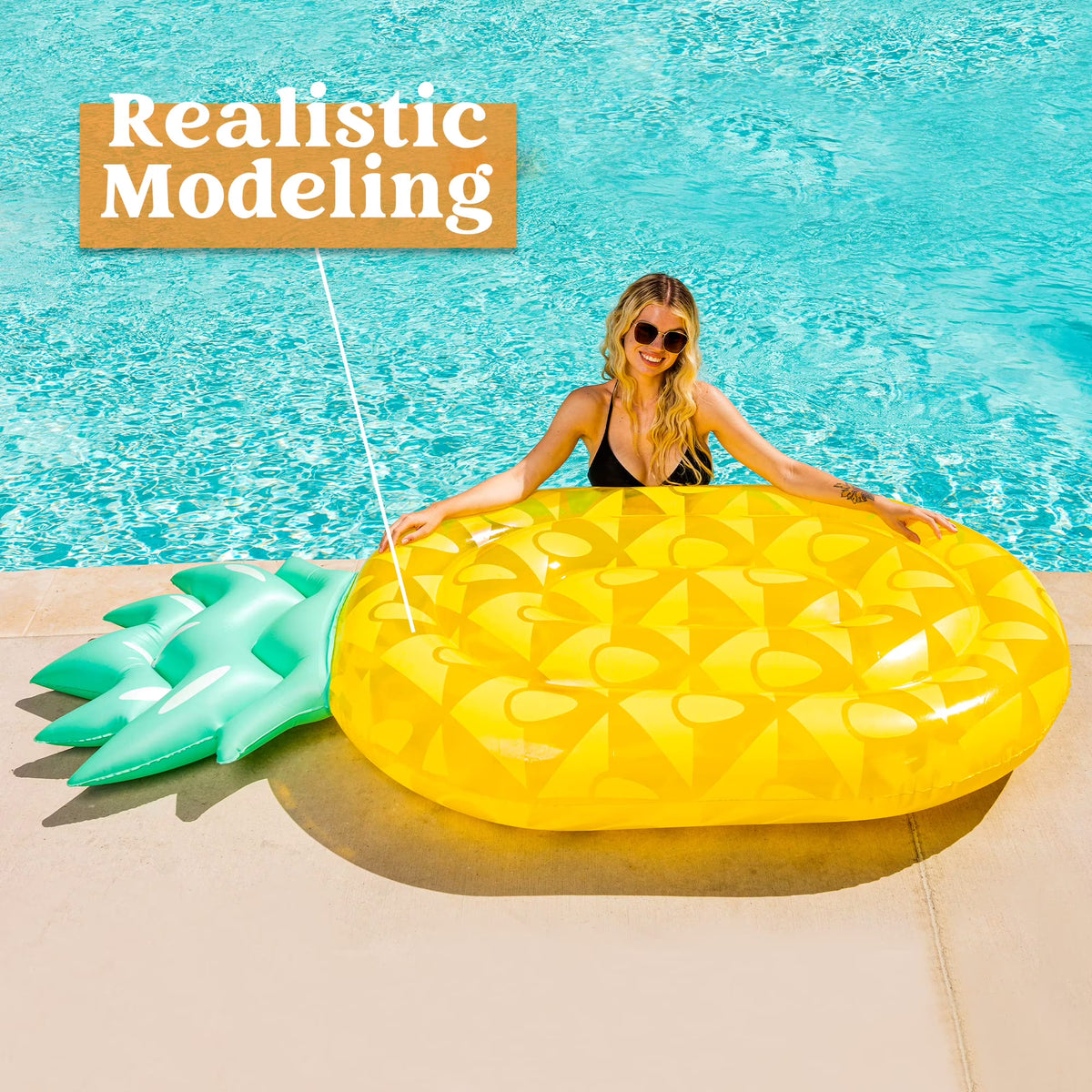 84" Giant Inflatable Pineapple Pool Float F467372