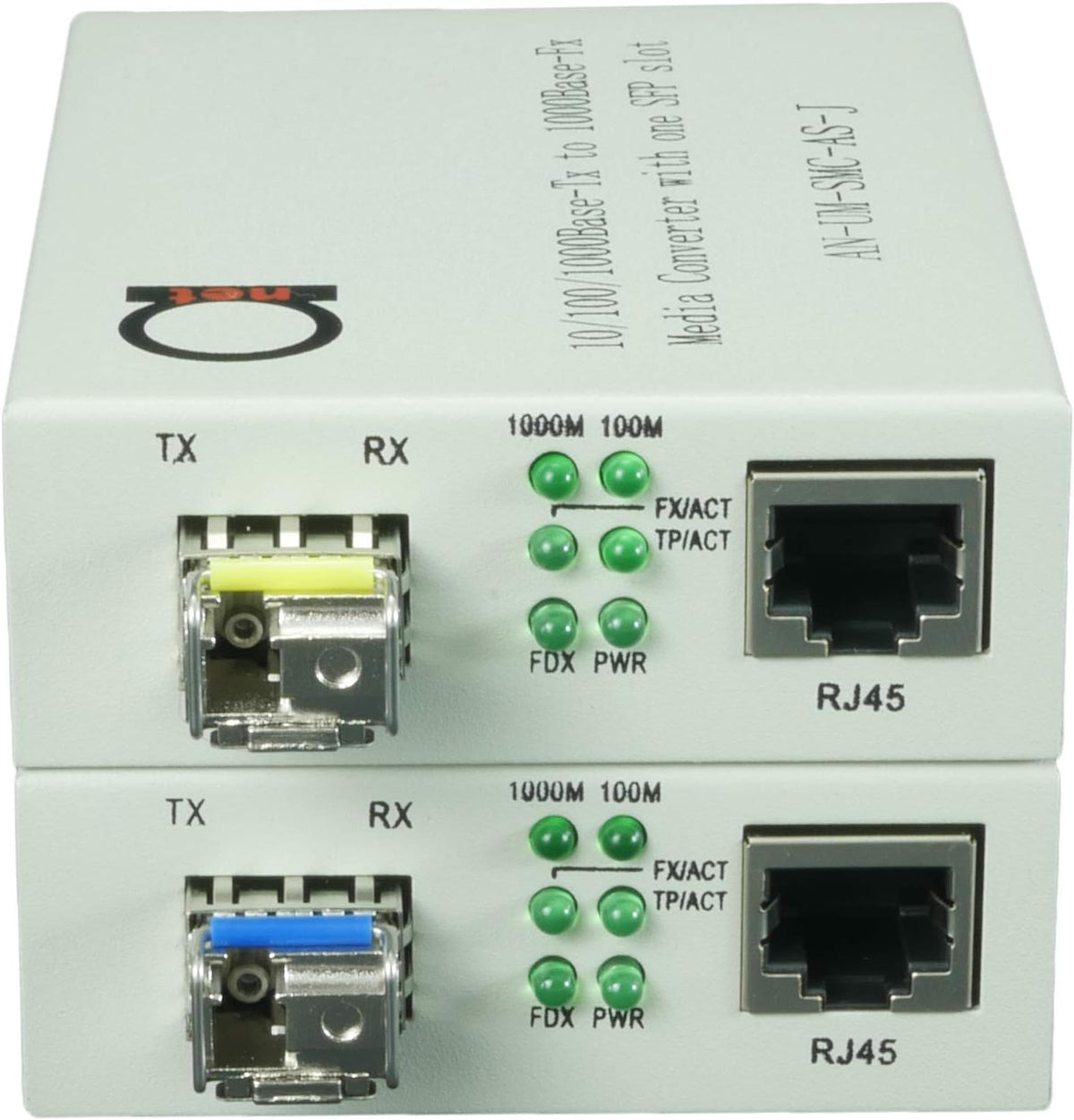 Single Mode LC WDM Single Fiber Bi-Di Gigabit Media Converter 20km to UTP Cat5e Cat6 10/100/1000 RJ-45 - 1 Pair C73885
