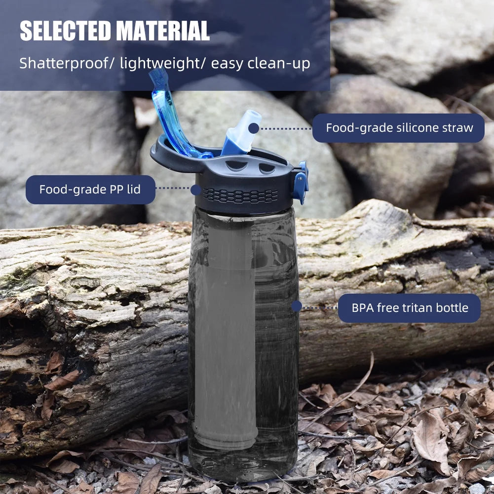 Black Tritan Water Filter Bottle M7432