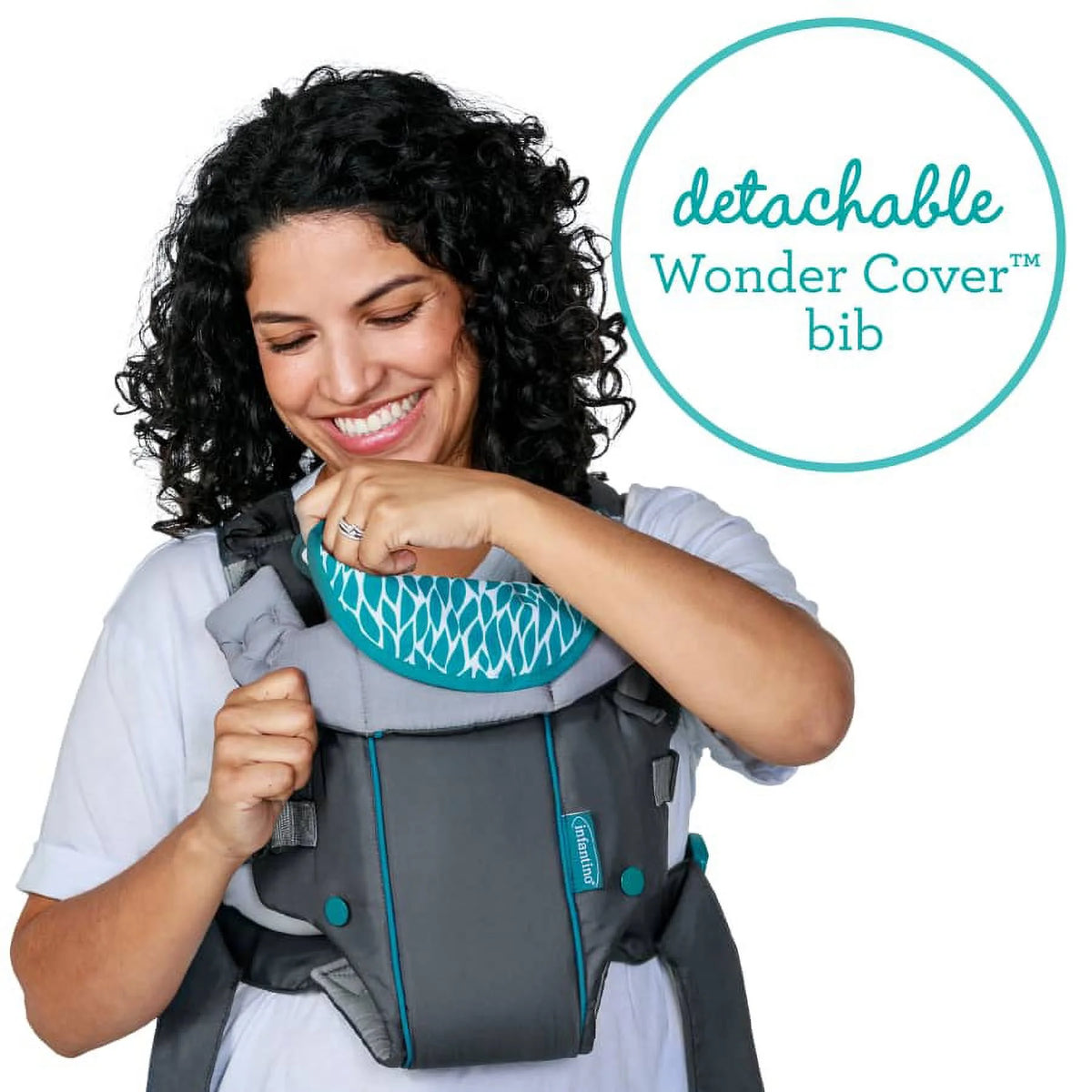 Gray 2-Position Baby Carrier with Wonder Cover Bib J841433