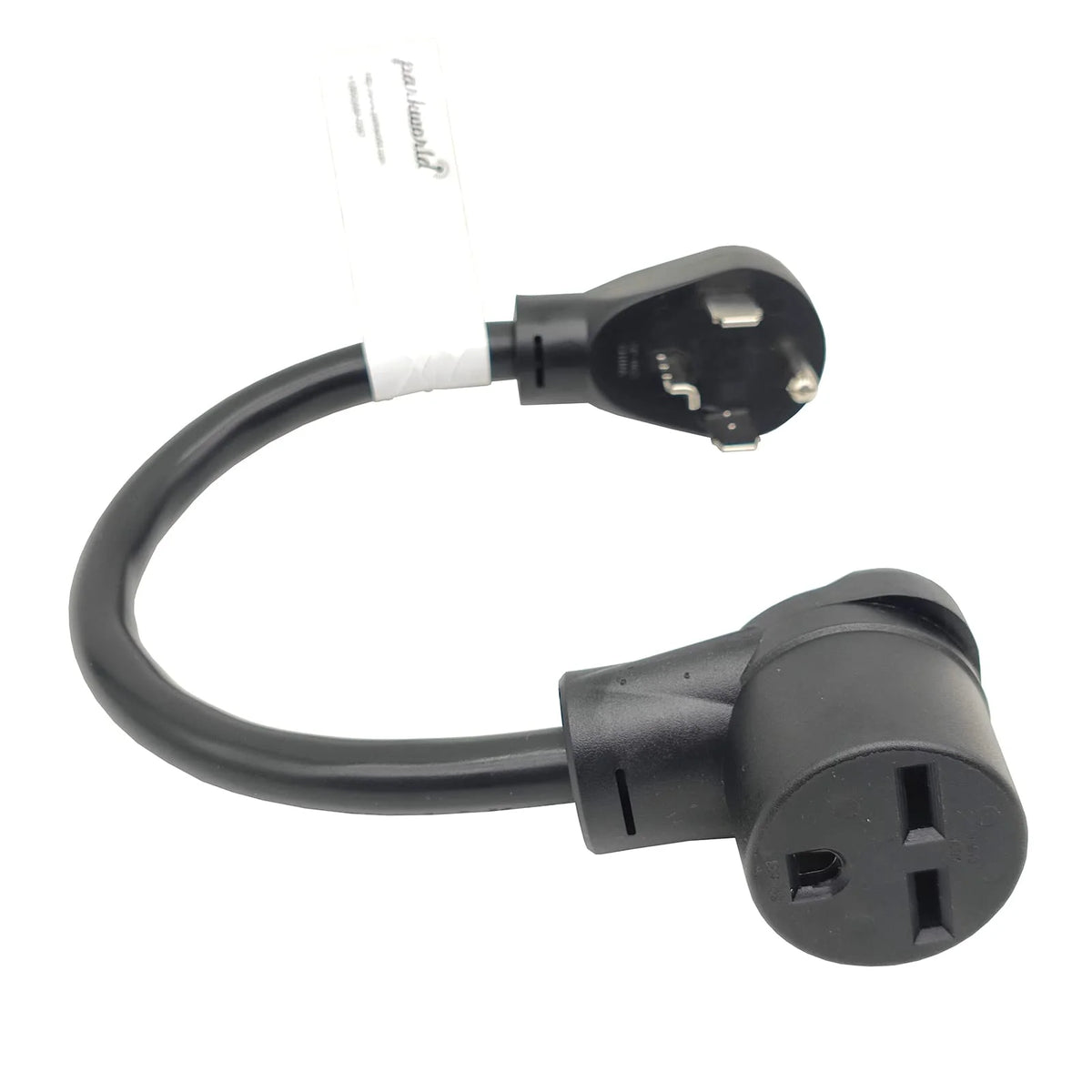 Adapter Cord Dryer 4-prong Right Angle Male NEMA 14-30P to 6-30R Heater Female 1.5FT O84648