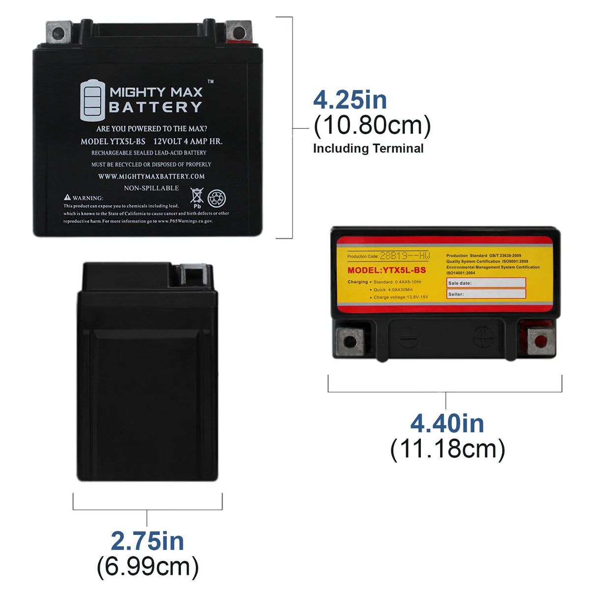 YTX5L-BS Motorcycle Battery Q158